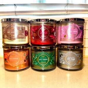 BBW Bath And Body Works GIVING TUESDAY Candle Collection COMPLETE COLLECTION